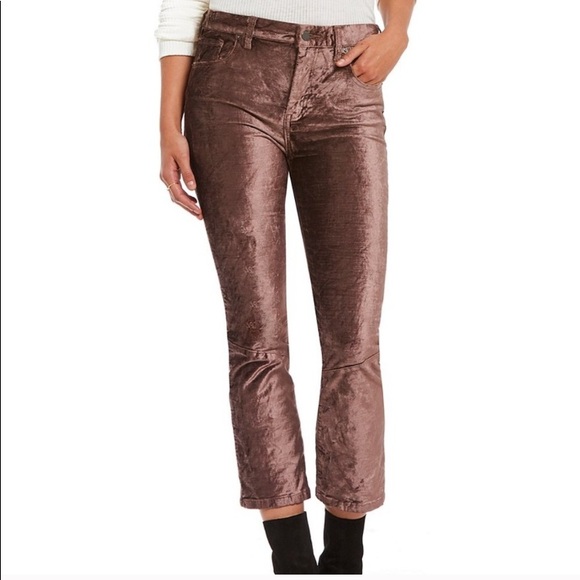 FREE PEOPLE Velvet Cropped Flare Jeans - Picture 4 of 8